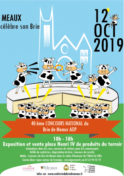 samedi 12octobre 2019 Meaux fête son BRIE 40 eme concours du brie de Meaux!